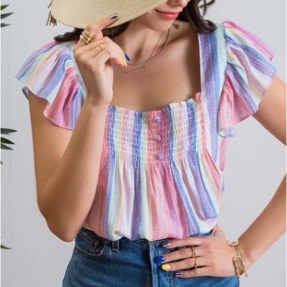 Fuchsia Striped Top